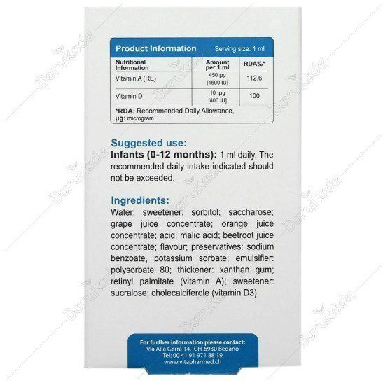 قطره ویتامین آ+د ویواکیدز 30 میلی لیتر