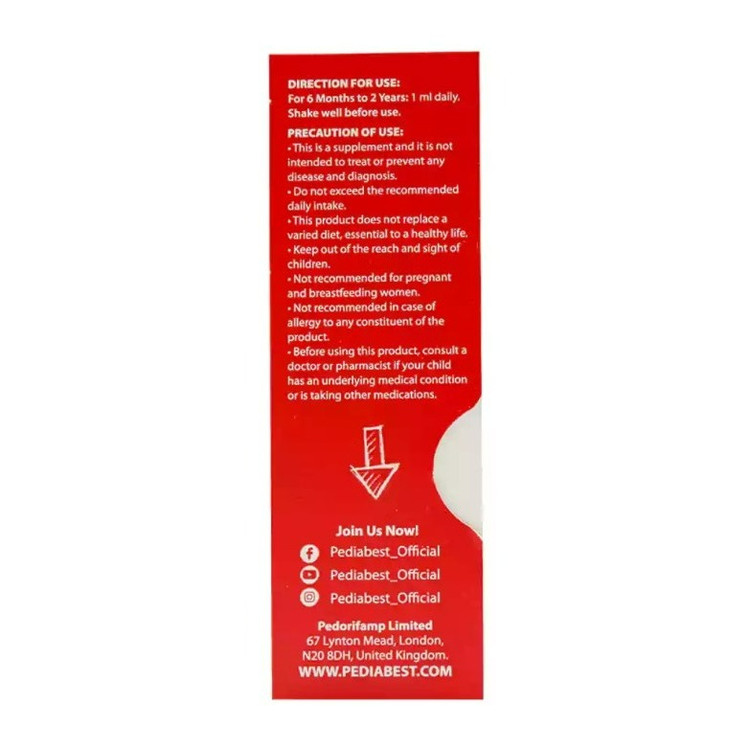 مکمل قطره آهن پدیابست 30 میلیلیتر