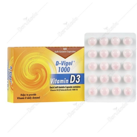 ویتامین D3 دی ویژل 1000 واحدی دانا بسته 60 عددی