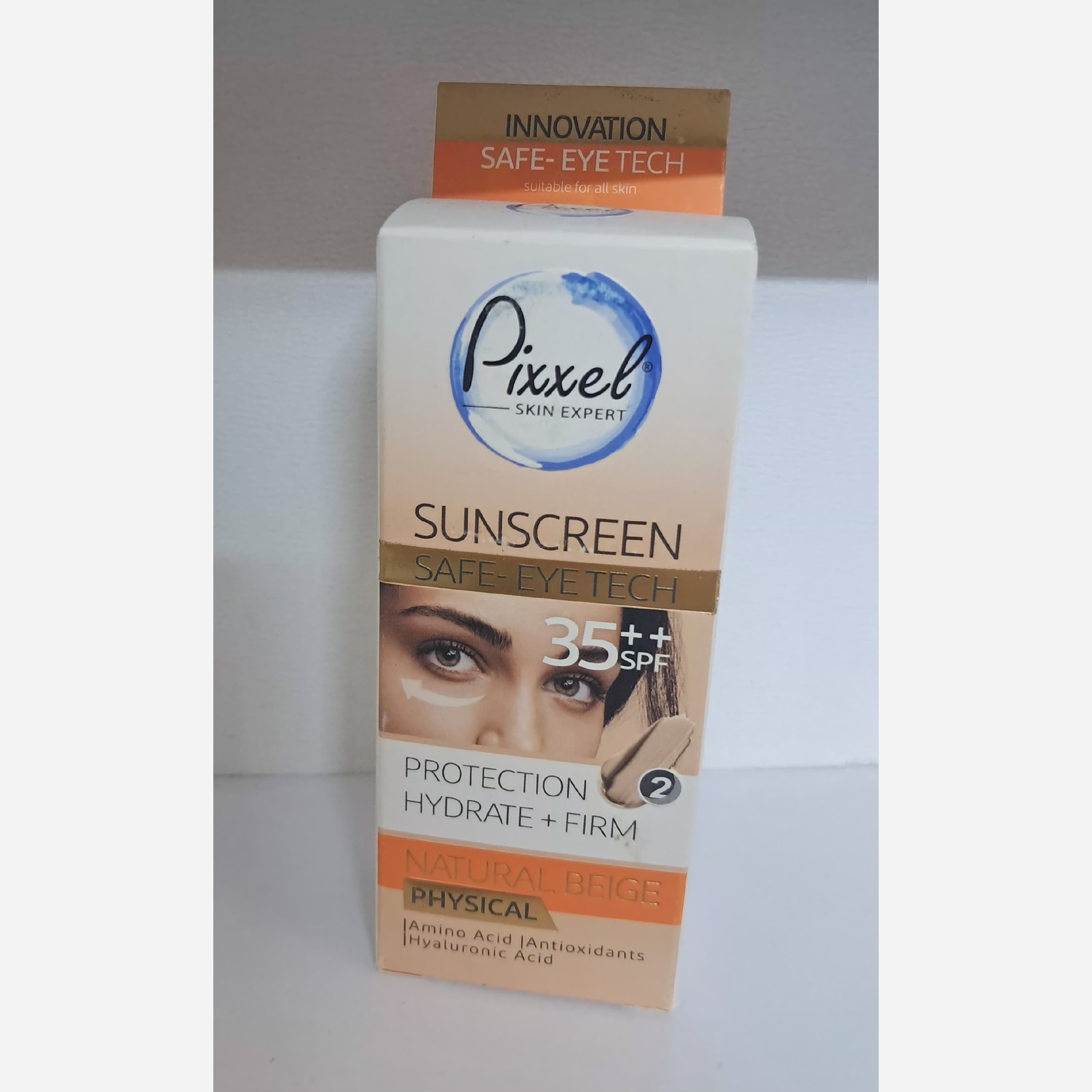 کرم ضد آفتاب فیزیکال پیکسل SPF35 حجم 50 میلی لیتر مناسب انواع پوست رنگ بژ طبیعی