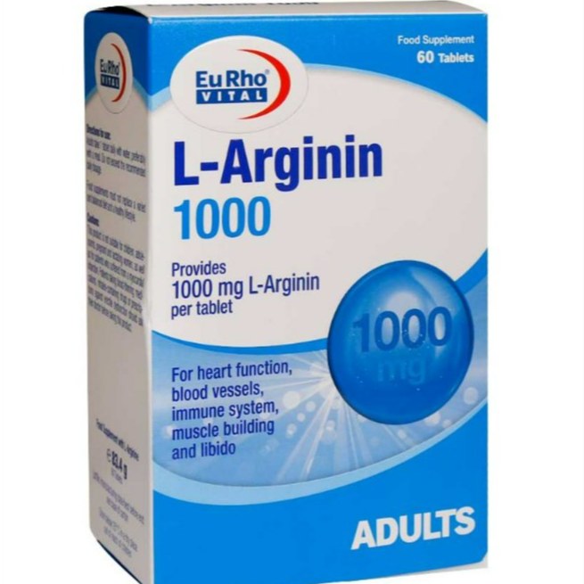ال آرژنین 1000 میلی گرم یوروویتال بسته 60 عددی