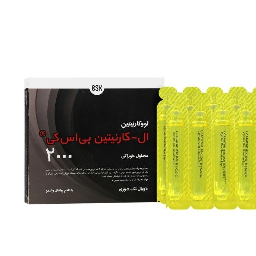 محلول خوراکی ال کارنیتین 2000 بی اس کی 10 ویال